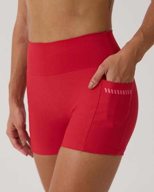 Short com Bolso Run Club - Vermelho