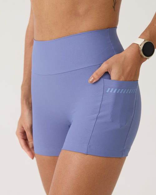 Short com Bolso Run Club - Azul Seco