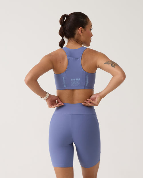 Top Nadador Bolso Run Club - Azul Seco