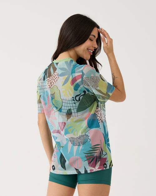 Camisão de Tule Estampado - Organic