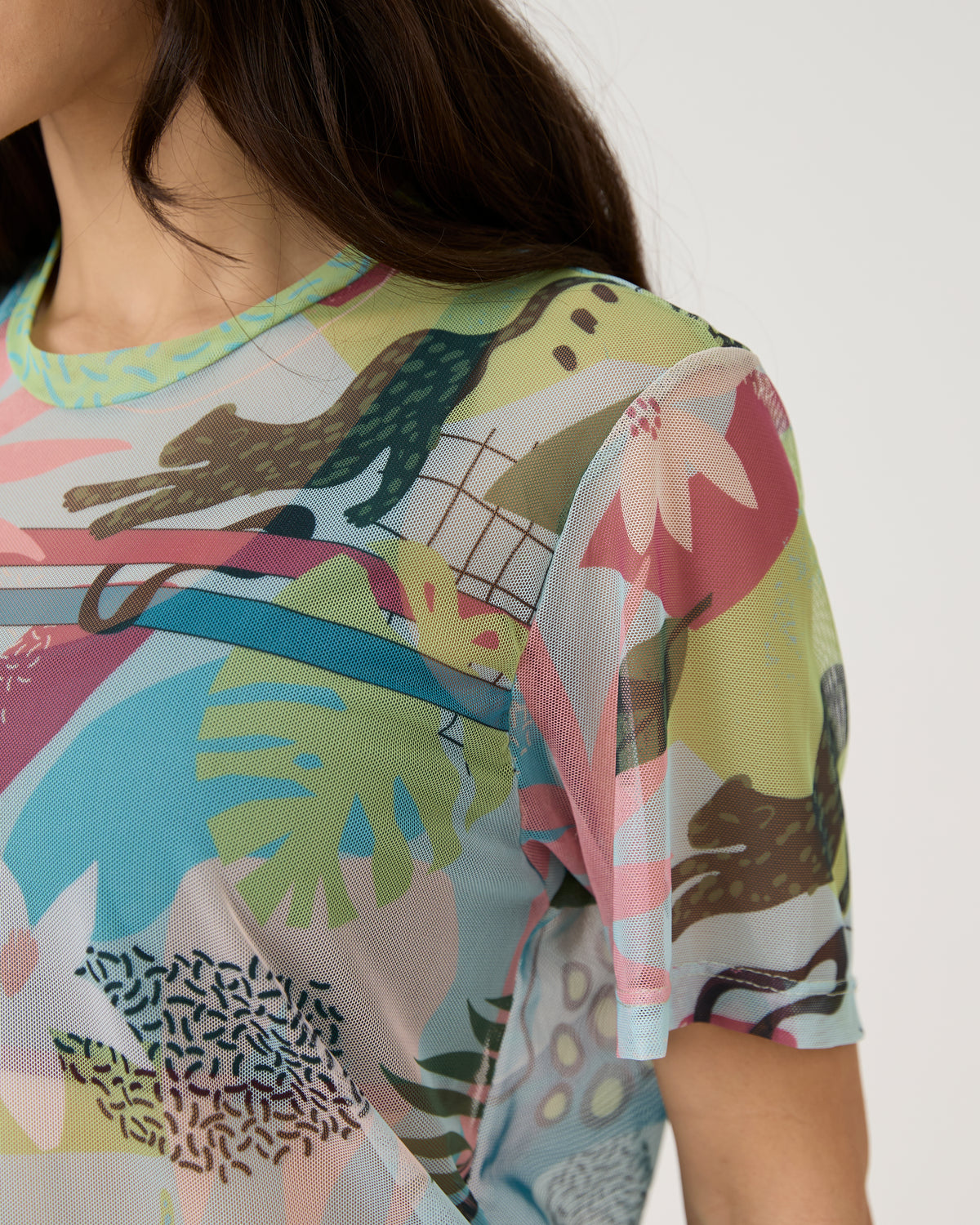Camisão de Tule Estampado - Organic