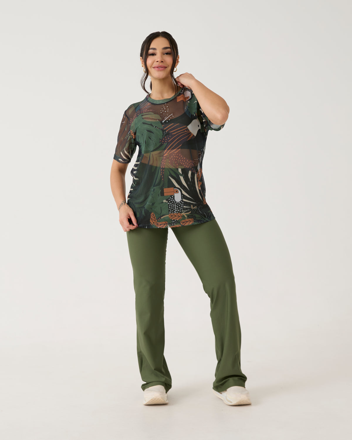 Camisão de Tule Estampado - Tucano