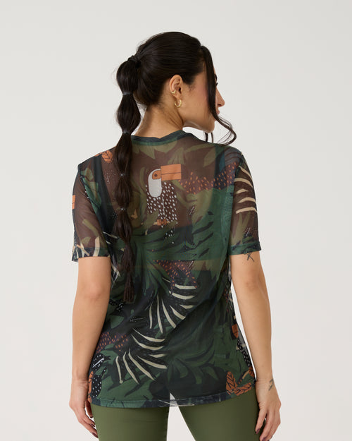 Camisão de Tule Estampado - Tucano