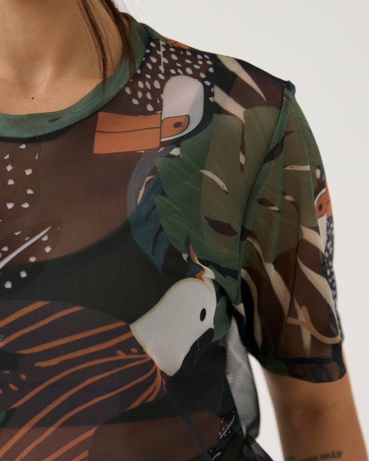 Camisão de Tule Estampado - Tucano