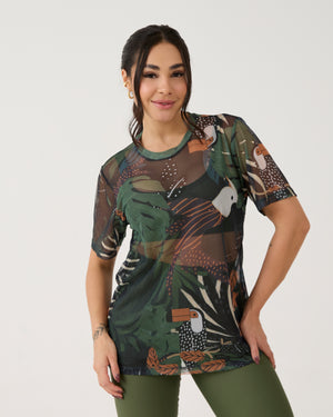 Camisão de Tule Estampado - Tucano