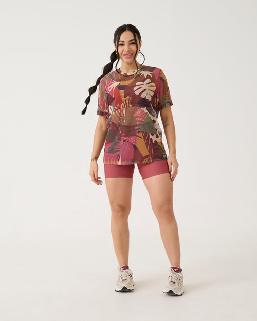 Camisão de Tule Estampado - Patch Forest