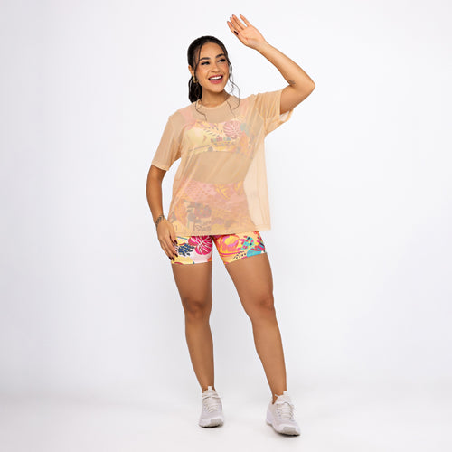 Camisão de Tule - Caramelo Claro