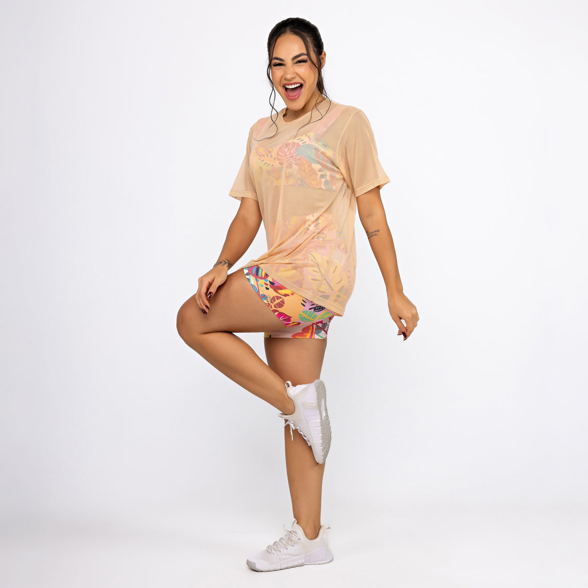 Camisão de Tule - Caramelo Claro