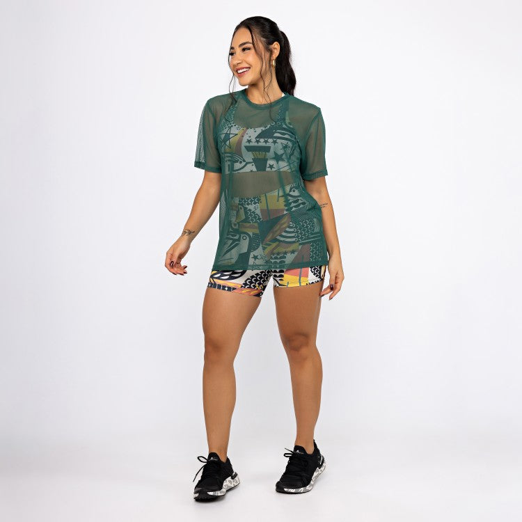 Camisão de Tule - Verde Jungle