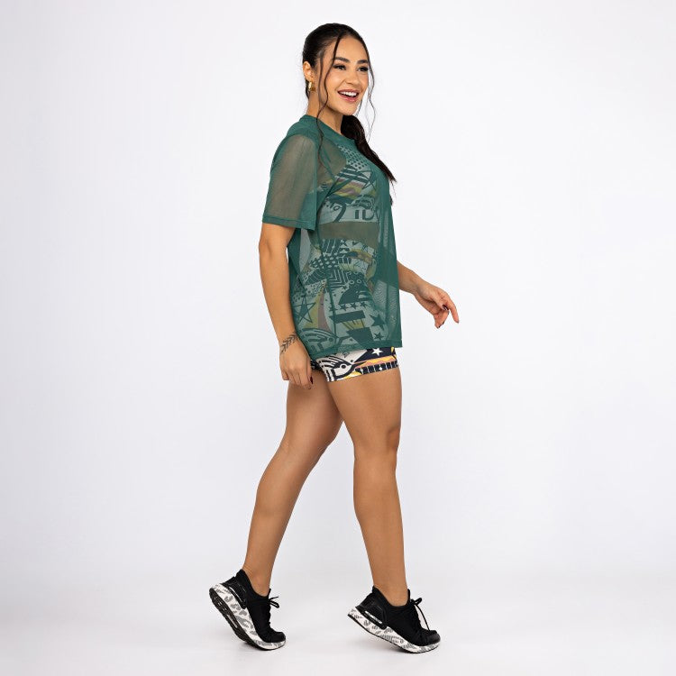 Camisão de Tule - Verde Jungle