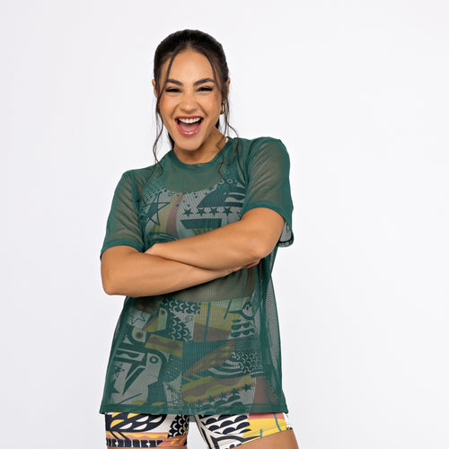 Camisão de Tule - Verde Jungle