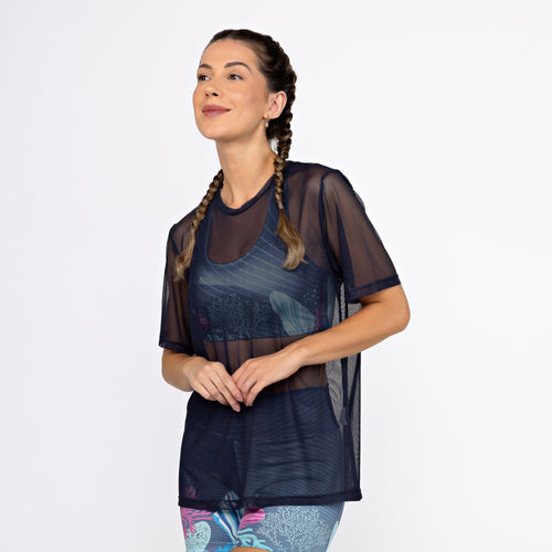 Camisão de Tule - Azul Escuro
