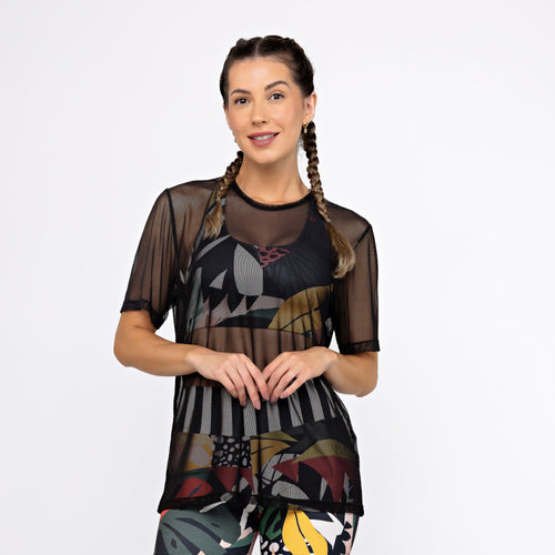 Camisão de Tule - Preto