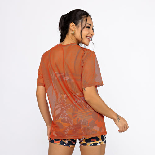 Camisão de Tule - Terracota