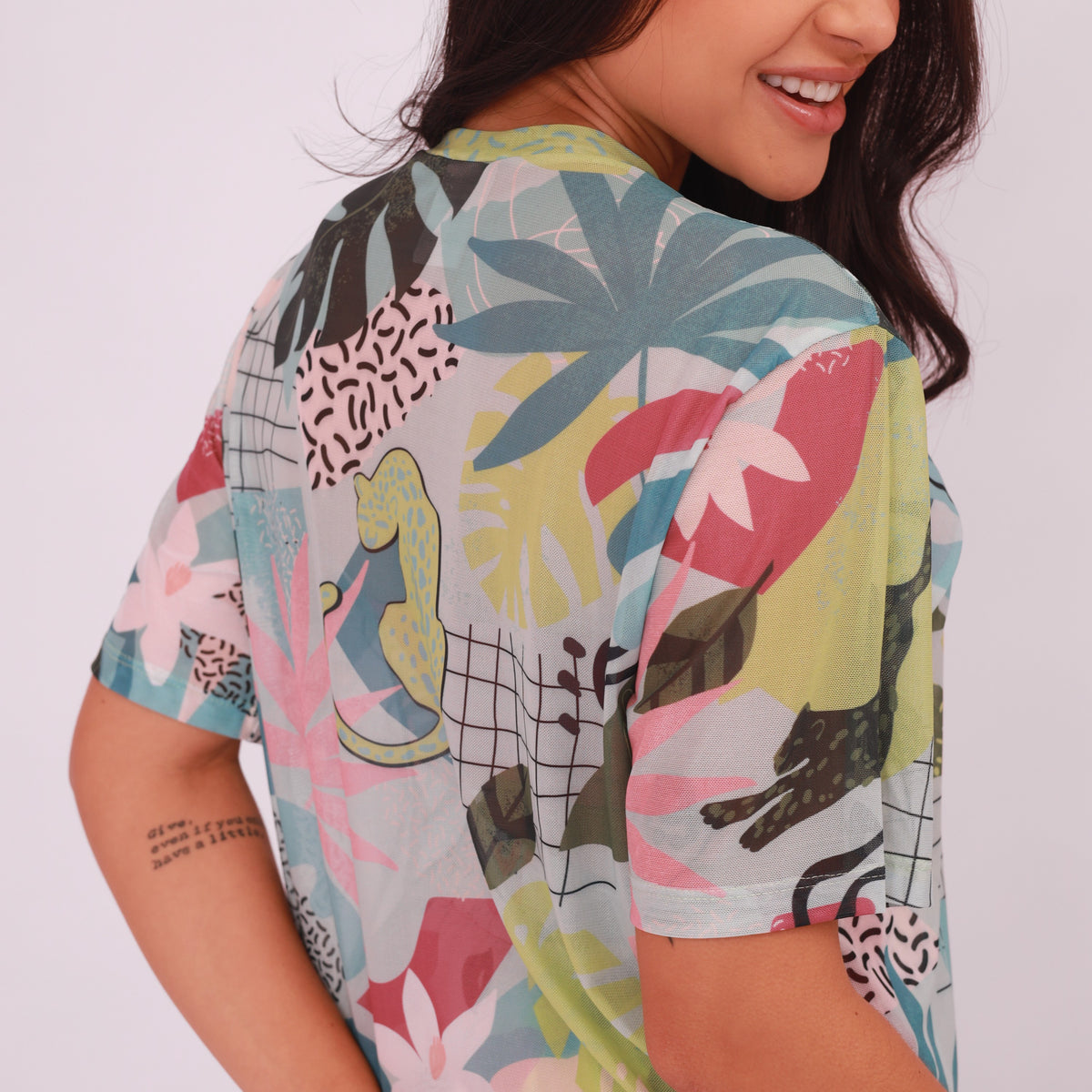 Camisão de Tule Estampado - Organic