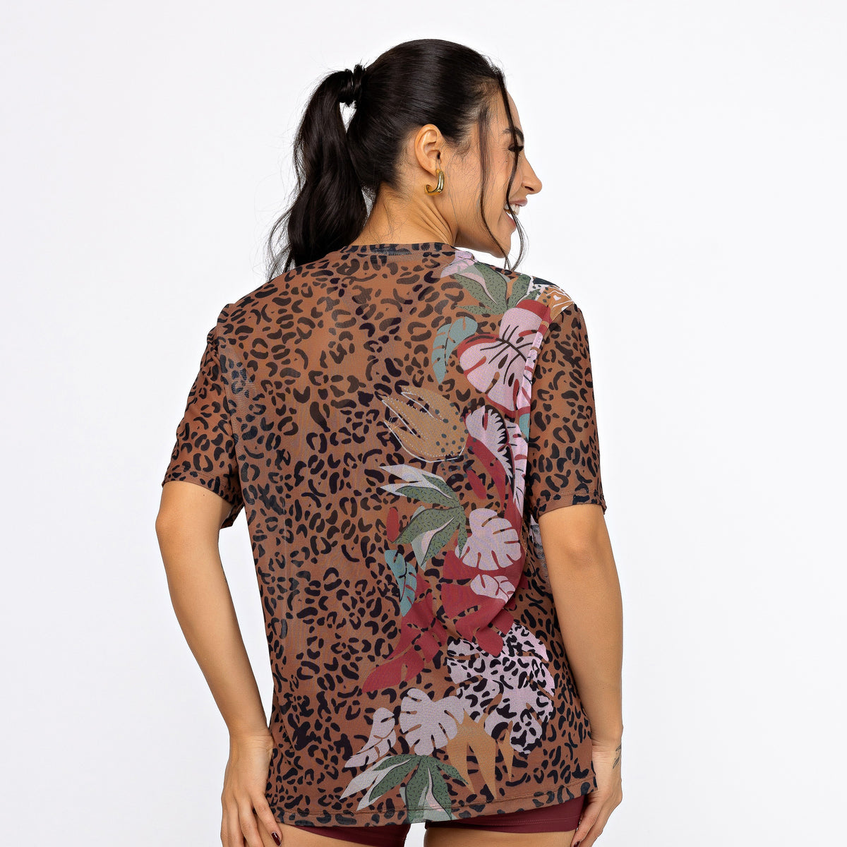Camisão de Tule Estampado - Tropic