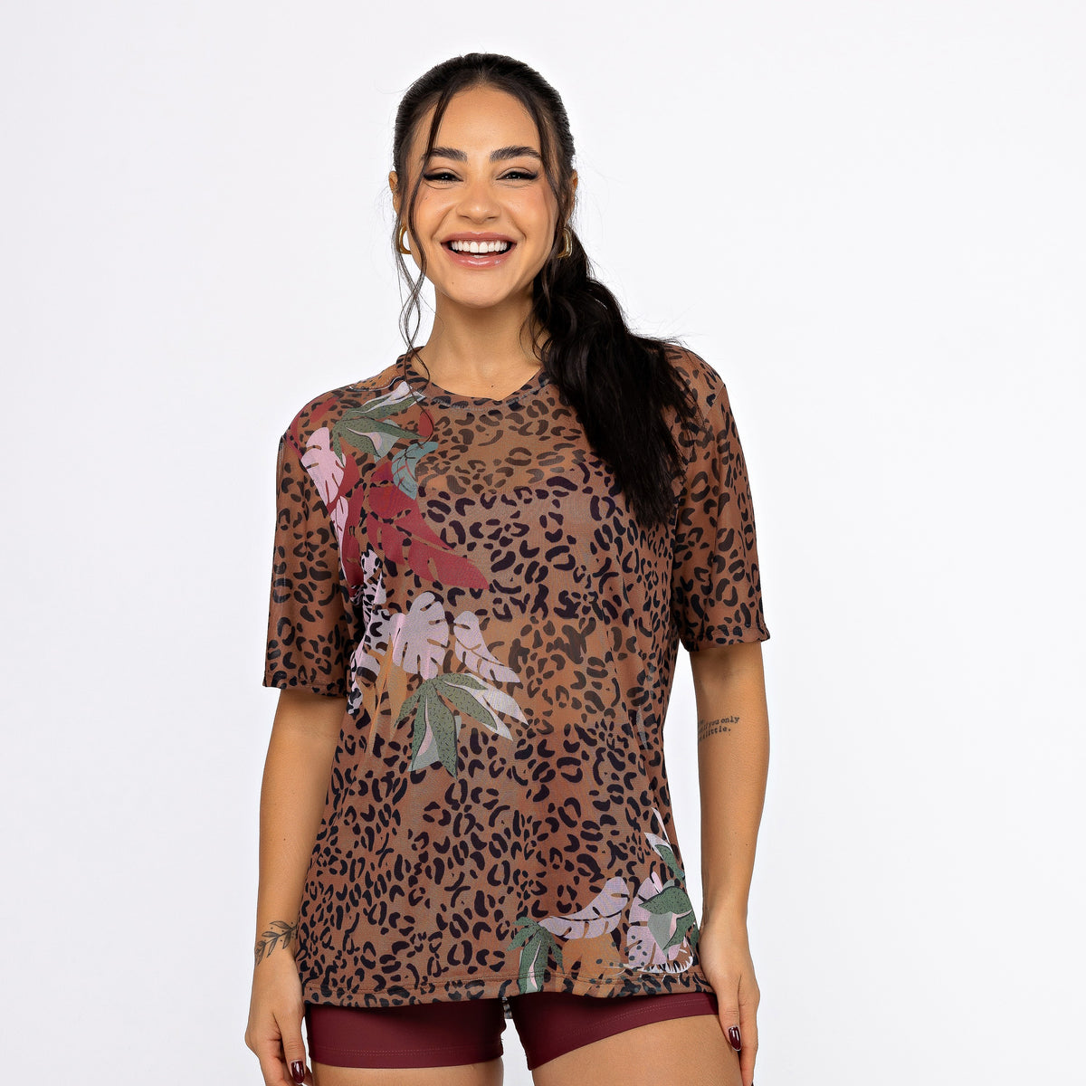 Camisão de Tule Estampado - Tropic