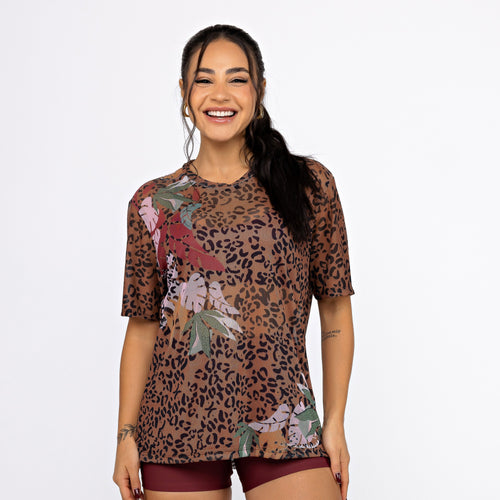 Camisão de Tule Estampado - Tropic