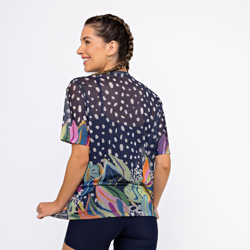 Camisão de Tule Estampado - Folhagem Colors