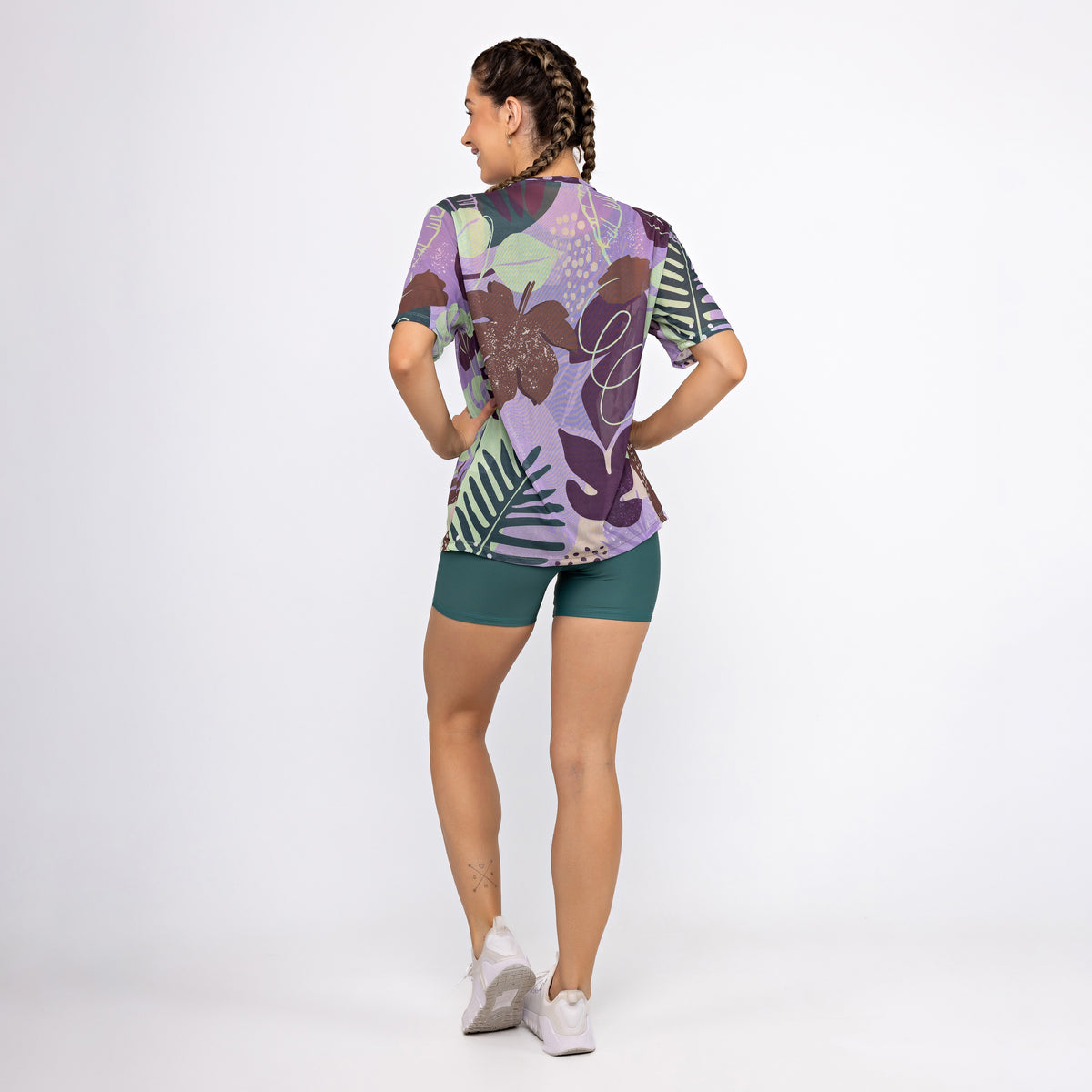 Camisão de Tule Estampado - Liberty Leafs
