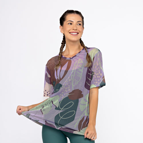 Camisão de Tule Estampado - Liberty Leafs