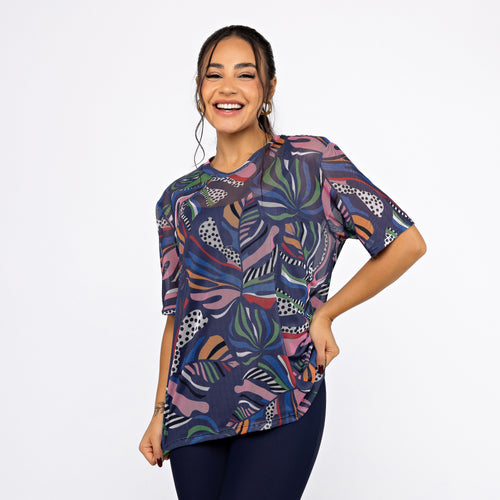 Camisão de Tule Estampado - Costela Pop