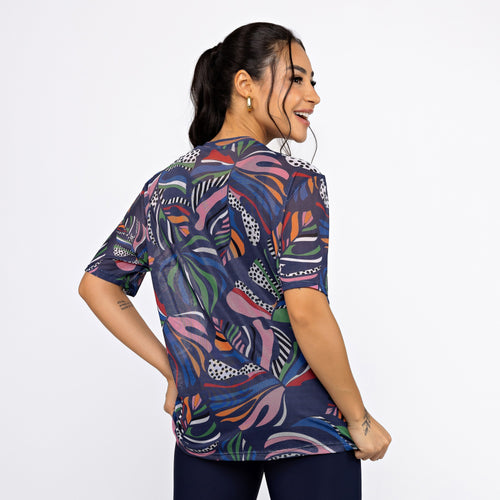 Camisão de Tule Estampado - Costela Pop
