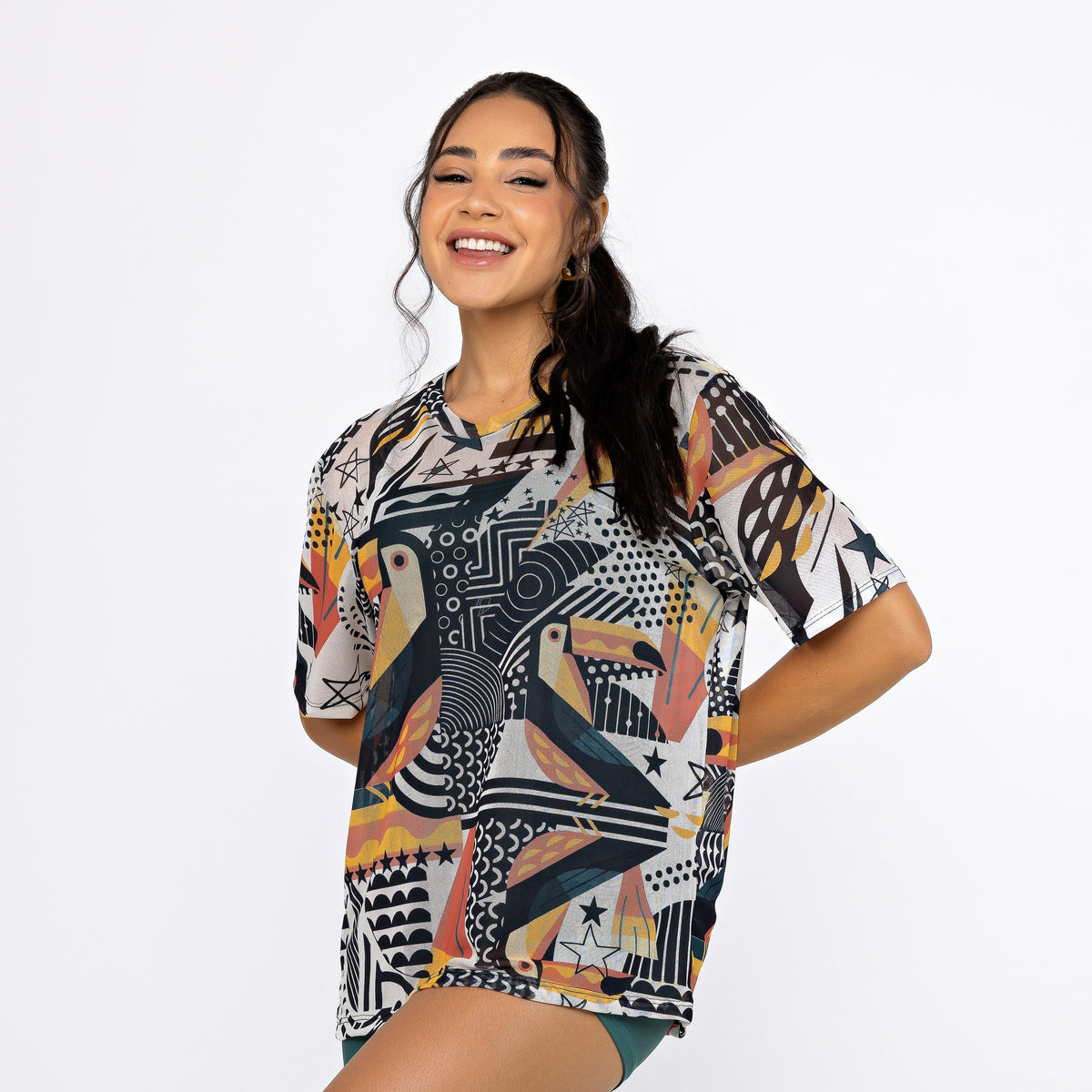 Camisão de Tule Estampado - Tucano P &amp;amp; B