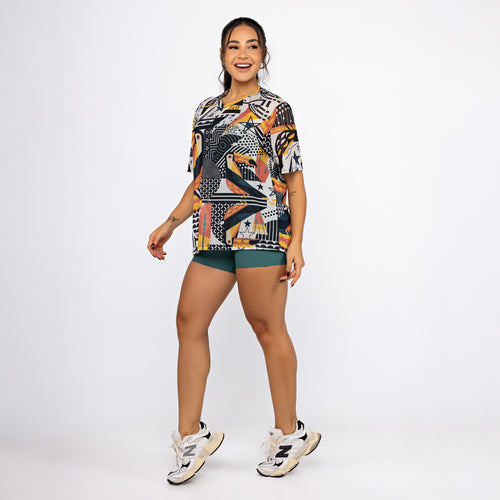 Camisão de Tule Estampado - Tucano