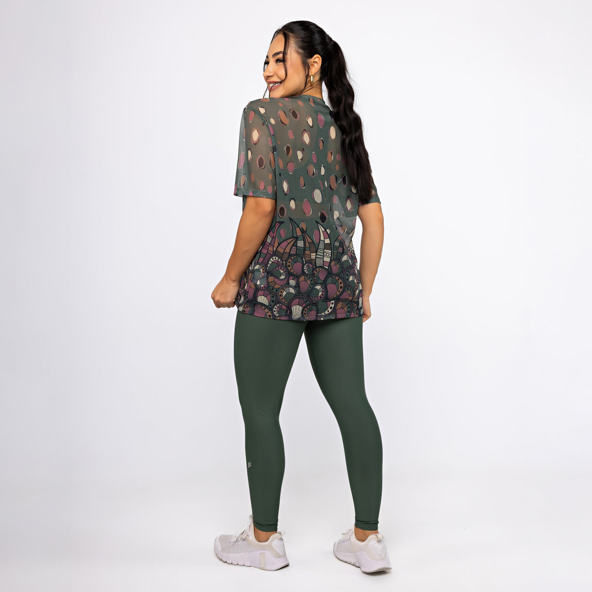 Camisão de Tule Estampado - Jardim de Inverno