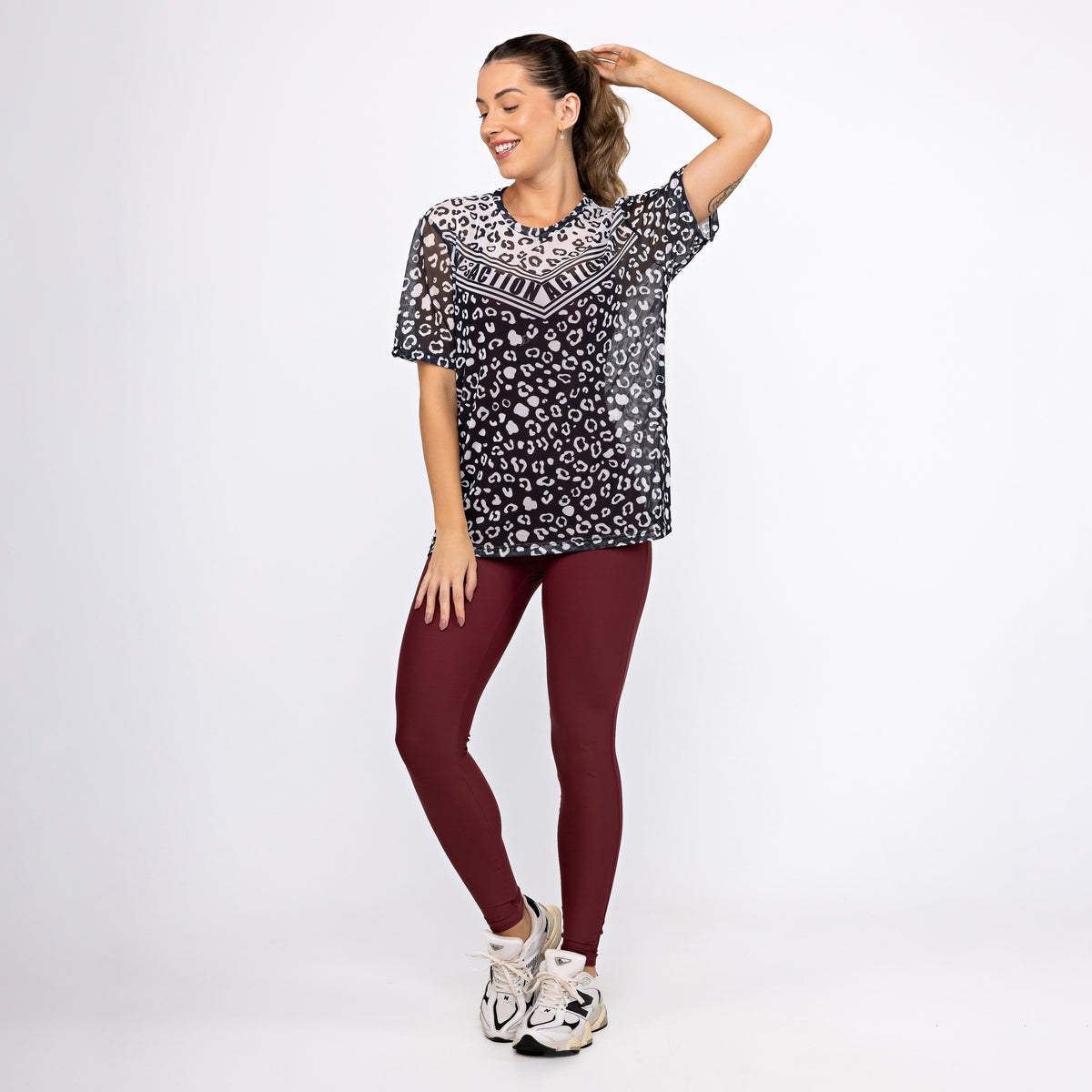 Camisão de Tule Estampado - Panther Action