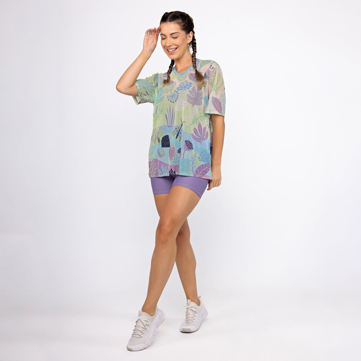 Camisão De Tule Estampado - Oásis
