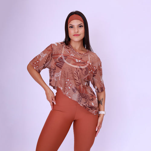 Camisão de Tule Estampado - Onças Wild