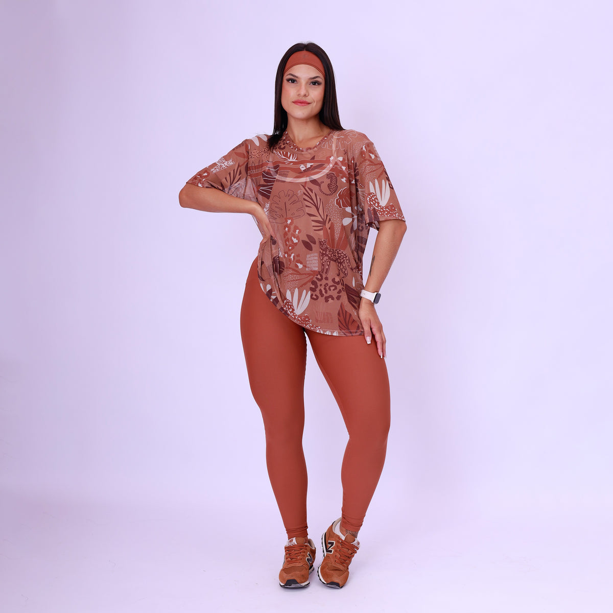 Camisão de Tule Estampado - Onças Wild