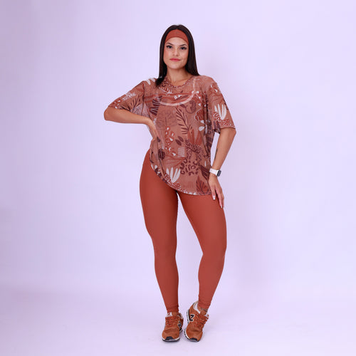 Camisão de Tule Estampado - Onças Wild