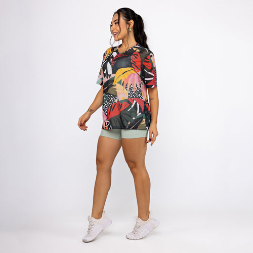 Camisão De Tule Estampado - Picasso