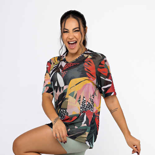 Camisão De Tule Estampado - Picasso