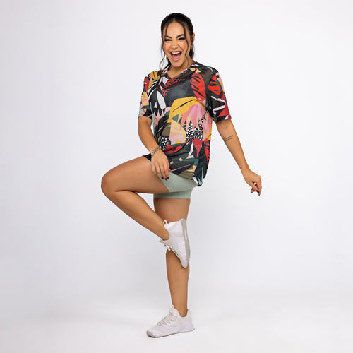 Camisão De Tule Estampado - Picasso