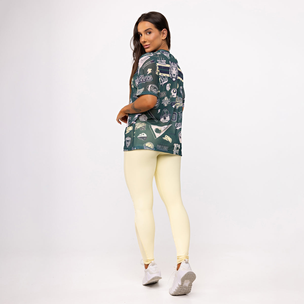 Camisão de Tule Estampado - College