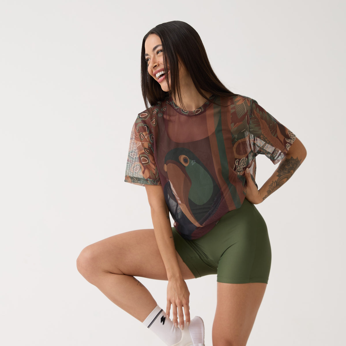 Camisão de Tule Estampado - Terra Nativa