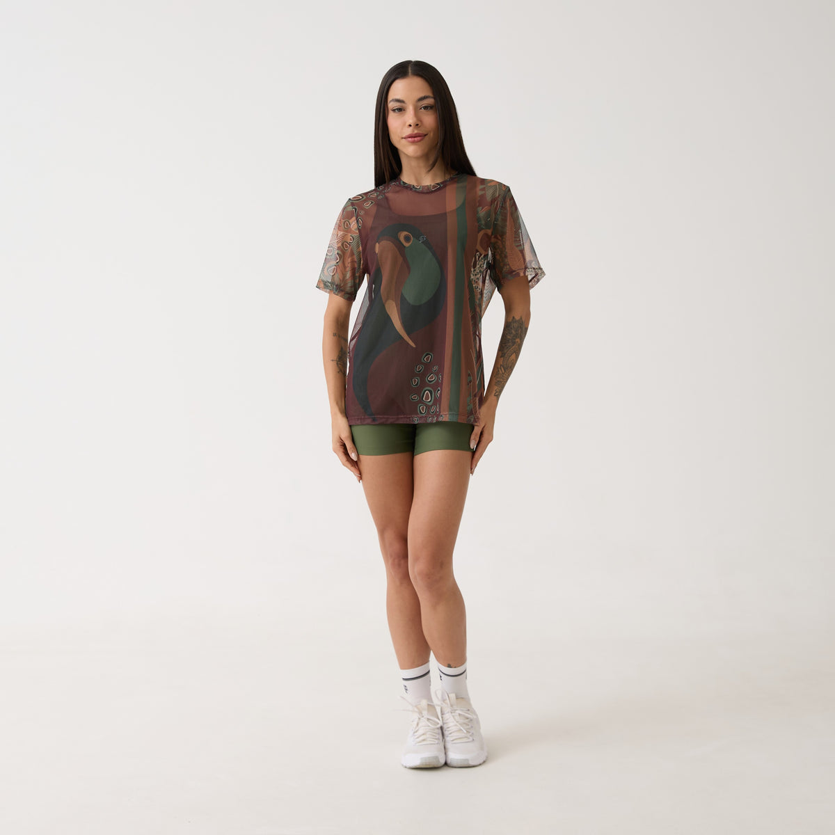 Camisão de Tule Estampado - Terra Nativa