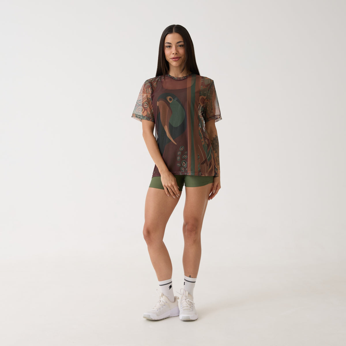 Camisão de Tule Estampado - Terra Nativa