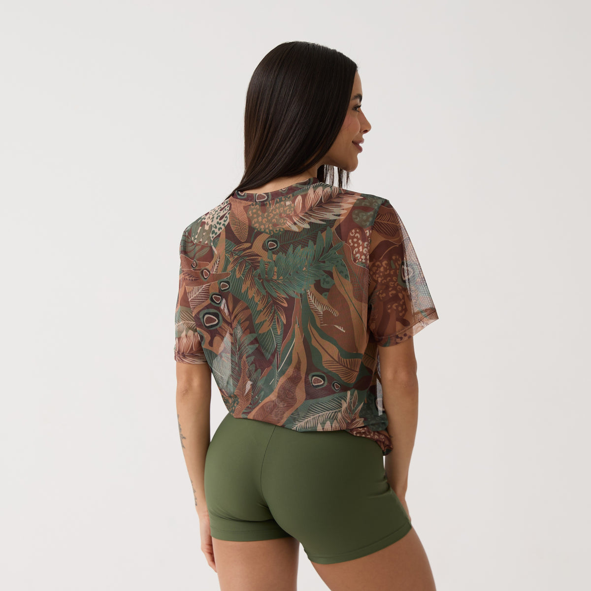 Camisão de Tule Estampado - Terra Nativa