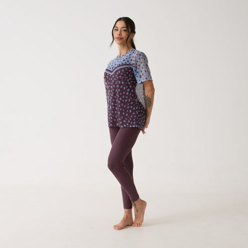 Camisão de Tule Estampado - Polka Dot