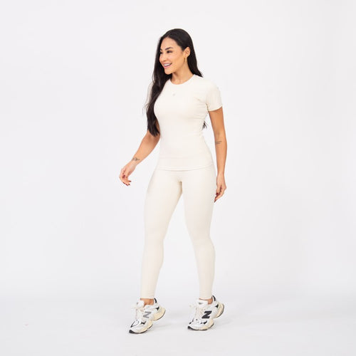 Blusa Baby Look Comfort - Creme Suave