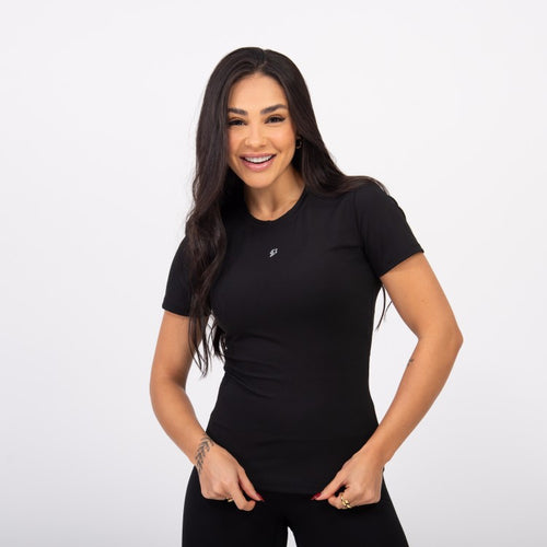 Blusa Baby Look Comfort - Preto