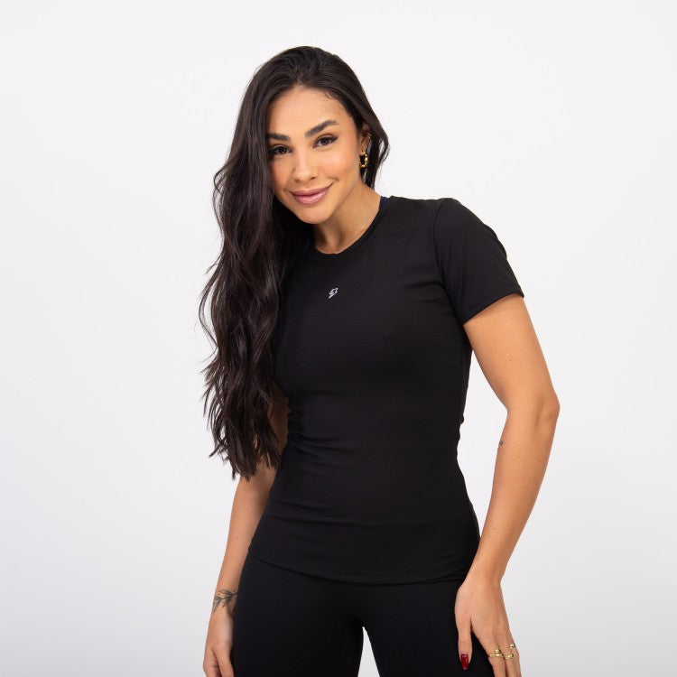 Blusa Baby Look Comfort - Preto