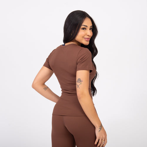 Blusa Baby Look Comfort - Avelã