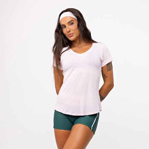 Blusa Basic Gola V - Ballet