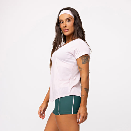 Blusa Basic Gola V - Ballet